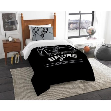 THE NORTH WEST COMPANY The Northwest 1NBA862010024RET NBA 86201 Spurs Reverse Slam Comforter Set; Twin 1NBA862010024EDC